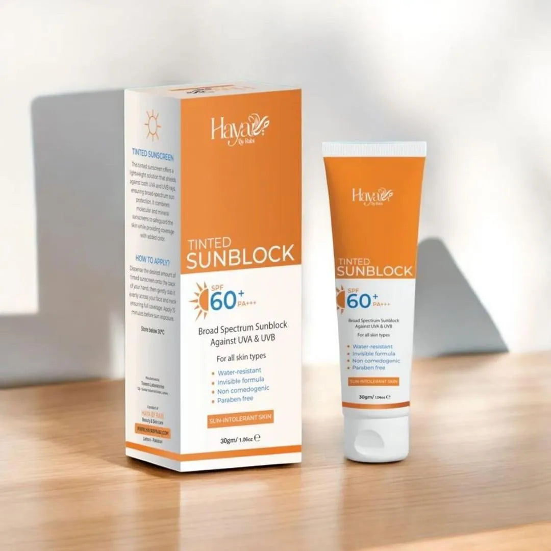 Haya Tinted Sunblock SPF 60+ Water Resistant Cream