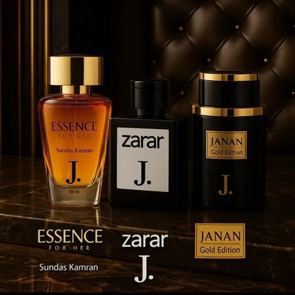 Janan Zarar Essence Perfume Set 3pcs Unisex Citrus Long Lasting