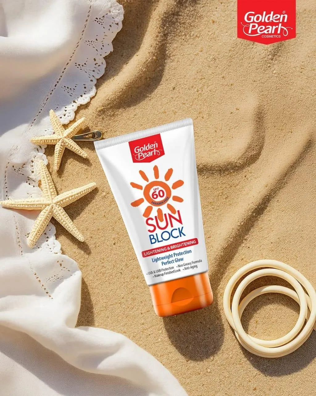 Golden Pearl Sun Block SPF 60 for All Skin Types