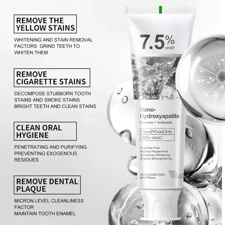 7.5% Nano Hydroxyapatite Teeth Whitening Toothpaste 120GM