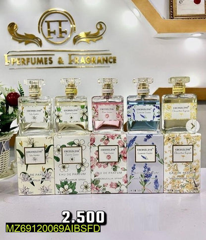 Cocosilya Lily Garden Perfume Pack of 5 Glass Bottles