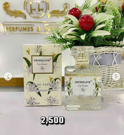 Cocosilya Lily Garden Perfume Pack of 5 Glass Bottles